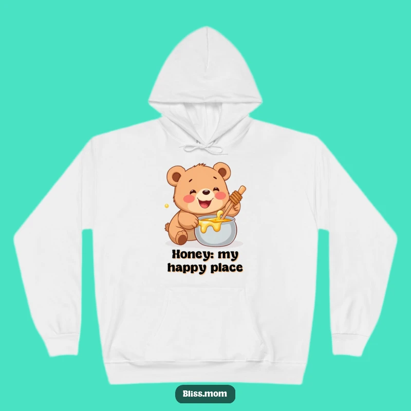 Funny Bear Cub Hoodie - Honey Enthusiasm, Cozy Funny Gift for Woodland Fans