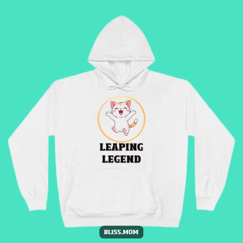 Funny Cat Jumping Hoop Hoodie - Cozy Light Dancer Sweatshirt