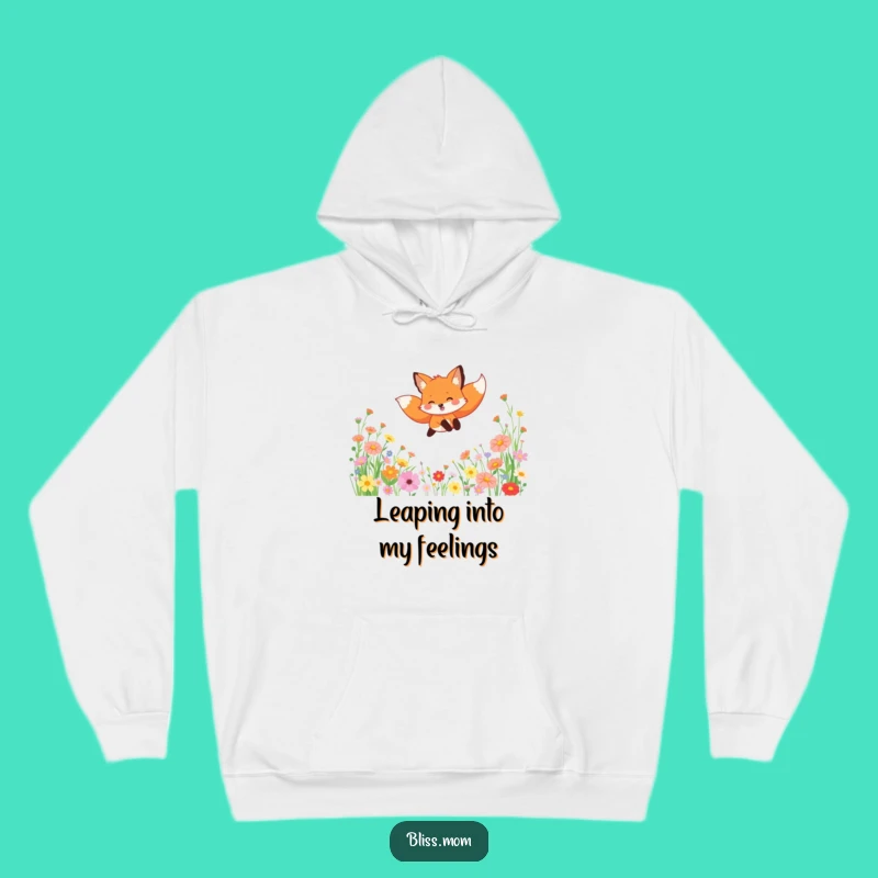 Funny Fox Wildflower Hoodie - Cozy Woodland Comfort Gift