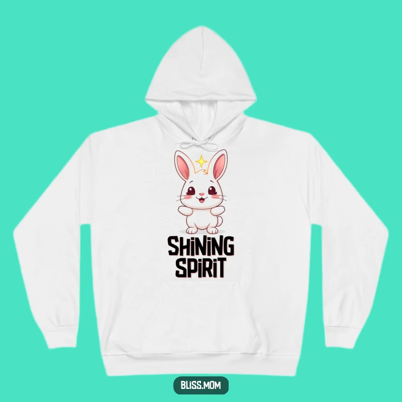 Funny Rabbit Light Sparkle Hoodie - Cozy Bunny Bright Sweatshirt