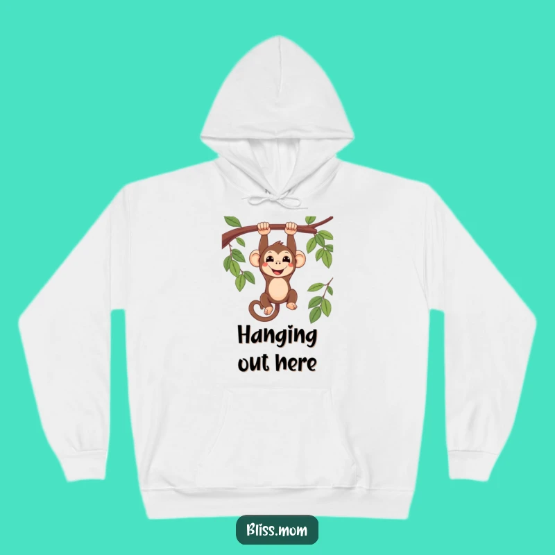 Cozy Funny Kawaii Monkey Upside Down Hoodie: Warm Primate Comfort Gift