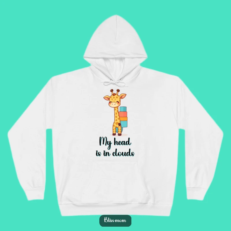 Cozy Funny Giraffe Mom Hoodie: Giggles, Blocks, Warm Playful Gift