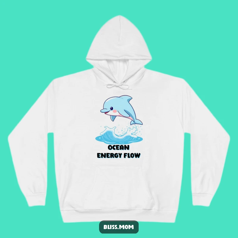 Funny Kawaii Dolphin Mom Hoodie: Cozy Ocean Fun, Perfect Warm Gift for Moms