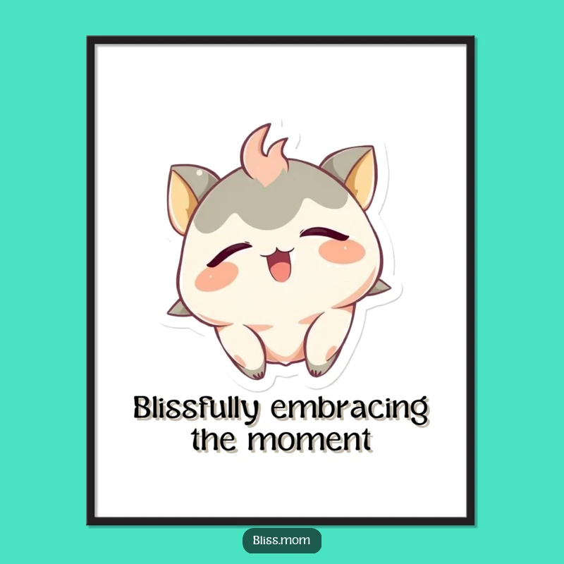 Free Printable Wall Art: Ecstatic Smile Creature Art, LOL Download!