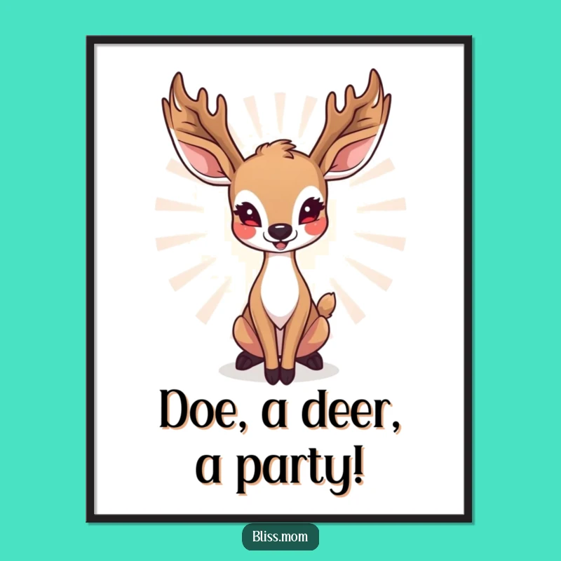 Free Printable Deer Mom Art - Funny Downloadable Wall Decor for Whimsical Homes
