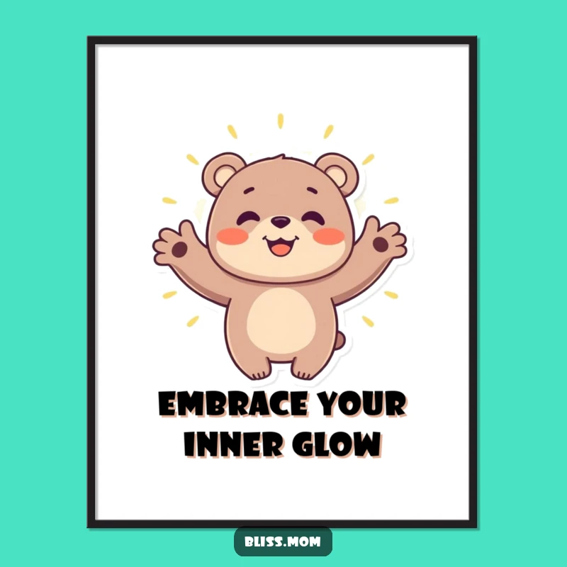 Free Printable Bear Aura Art: Funny Humorous Downloadable Digital Art for Cozy Home Decor