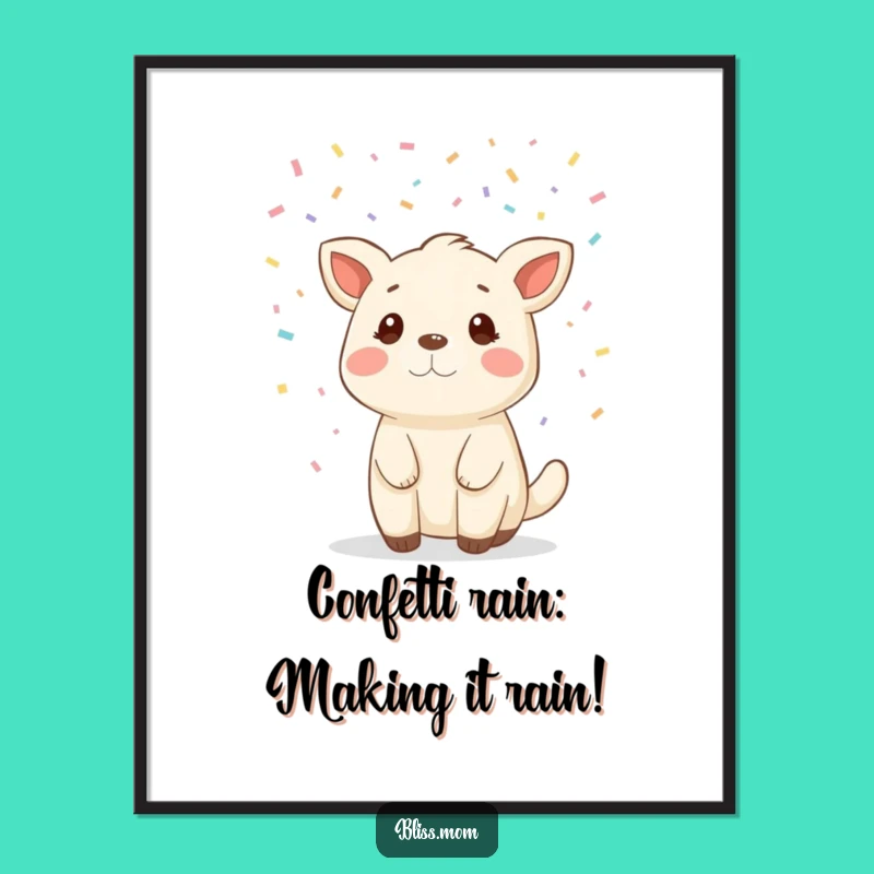 Free Printable Confetti Animal Art: Funny Downloadable Decor for Joyful Spaces