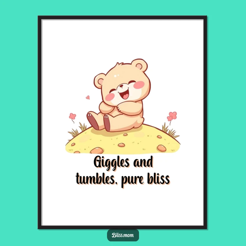 Free Printable Kawaii Bear Wall Art - Funny Downloadable Decor for Cozy Spaces
