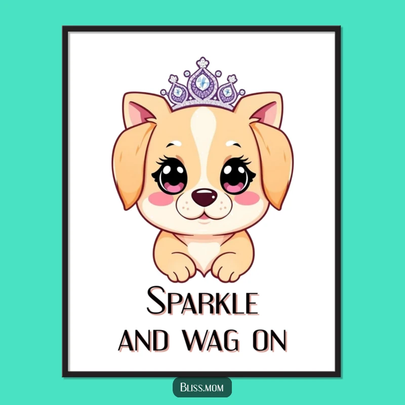 Free Printable Kawaii Dog Mom Wall Art - Funny Downloadable Home Decor