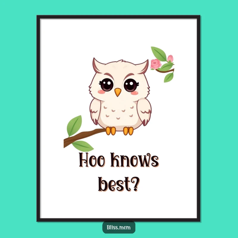 Free Printable Mama Owl Wall Art - Wise Twinkle Downloadable Decor