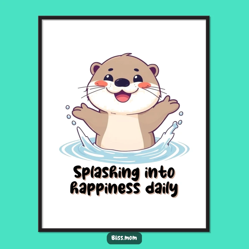Free Printable Otter Art: Splashing Smiles Downloadable Decor!