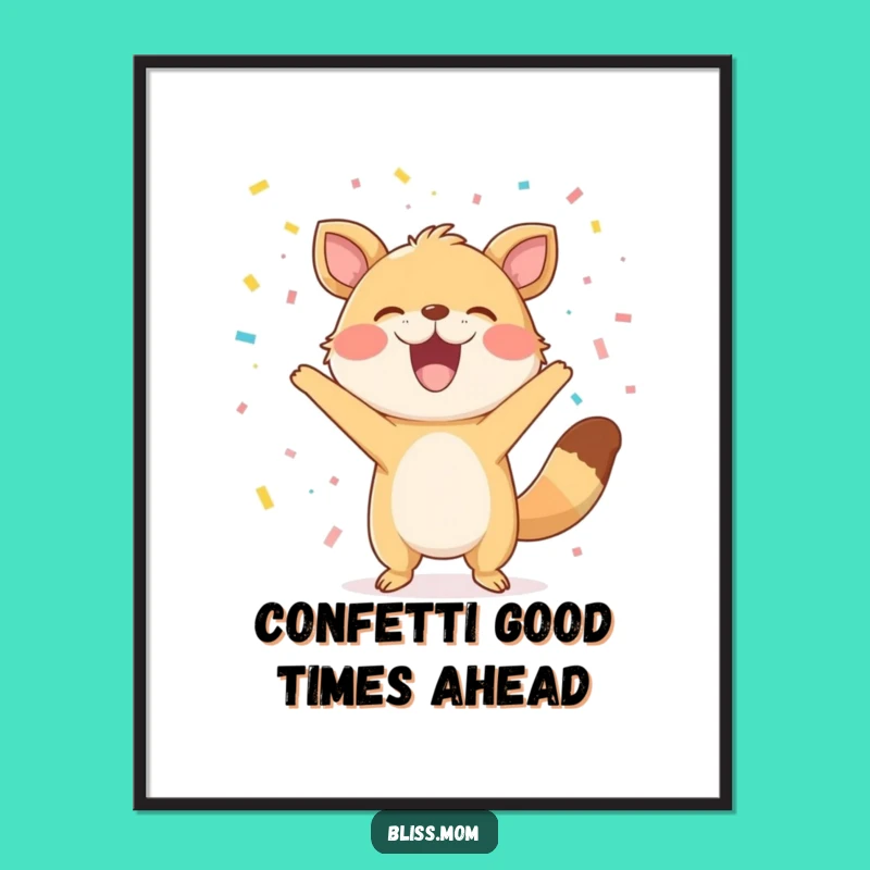 Free Printable Wall Art: Confetti Animal Grin Art, LOL Download!
