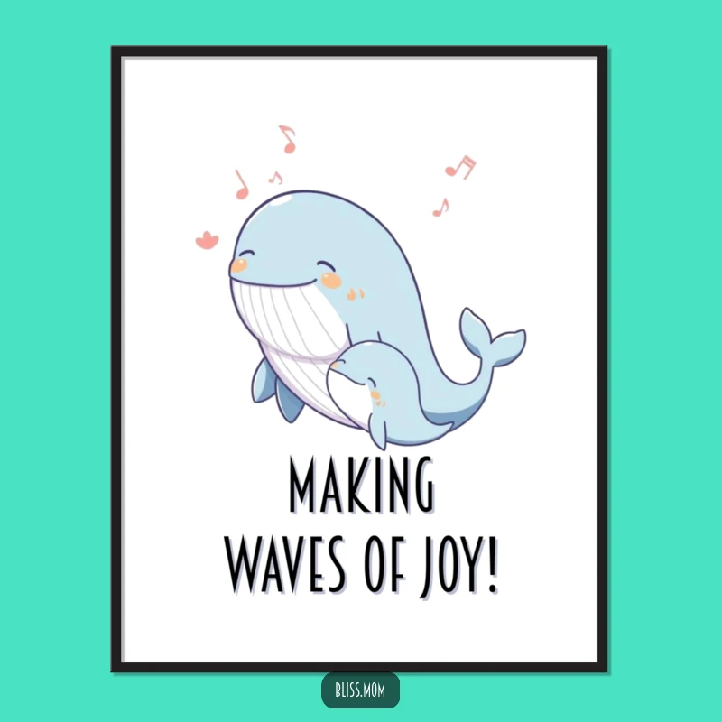 Free Printable Whale Mom Art - Funny Downloadable Wall Decor for Serene Spaces