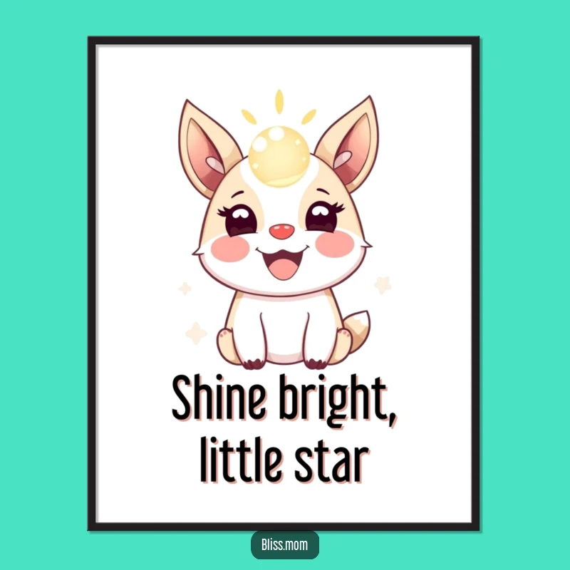 Free Printable Wall Art: Joyful Animal Bouncing Light, Funny Downloadable Decor