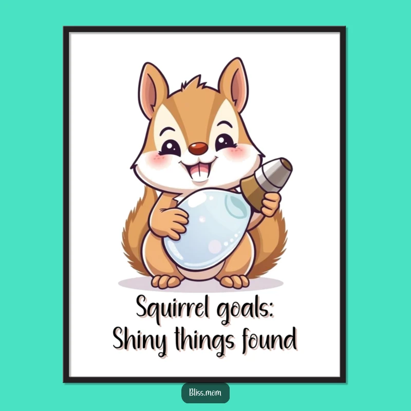 Funny Free Printable Squirrel Mom Wall Art - Downloadable DIY Home Decor