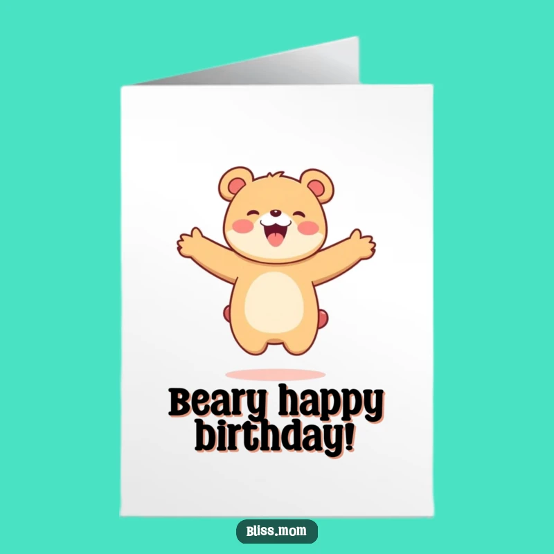Free Printable Kawaii Bear Mom Birthday Card - Funny Downloadable Gift