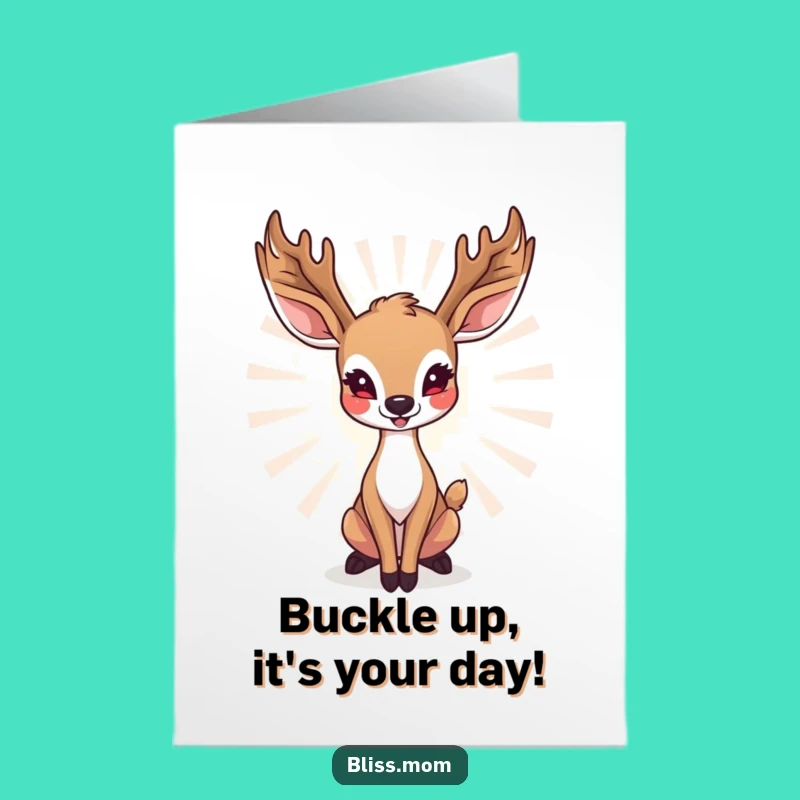 Free Printable Happy Birthday Deer Mom Card - Funny Downloadable Gift for Her
