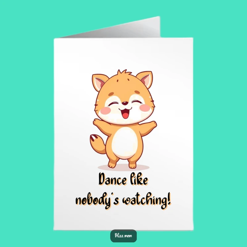 Free Printable Happy Dance Animal Birthday Card: Funny Downloadable Gift