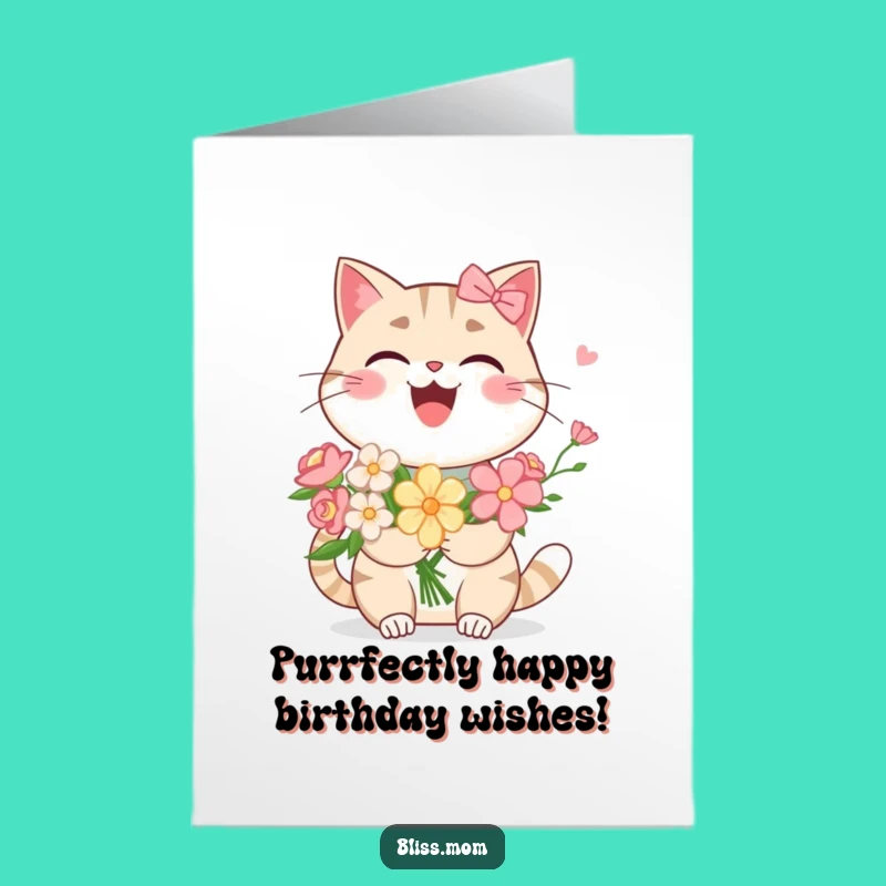Free Printable Kawaii Cat Mom Birthday Card - Funny Downloadable Gift