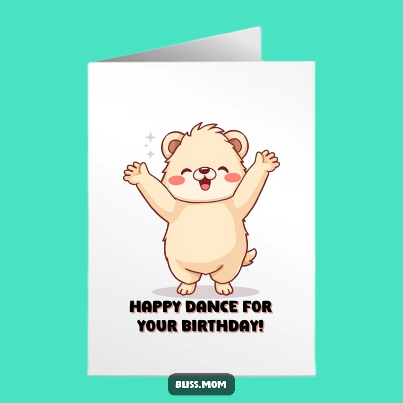 Free Printable Birthday Card: Jigging Fluffy Animal LOL-Gift!