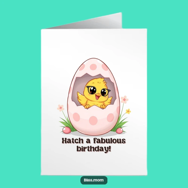 Free Printable Chick Mom Birthday Card - Easter Egg Surprise Downloadable Fun