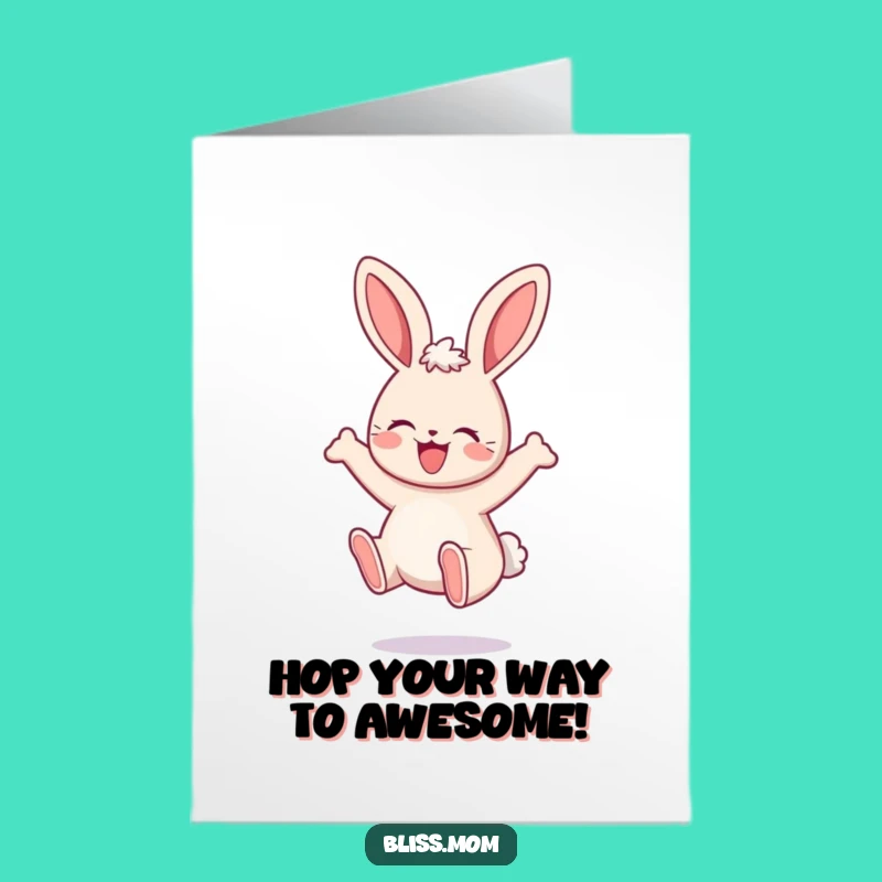 Free Printable Kawaii Mama Bunny Birthday Card - Joyful Bounce Downloadable Gift