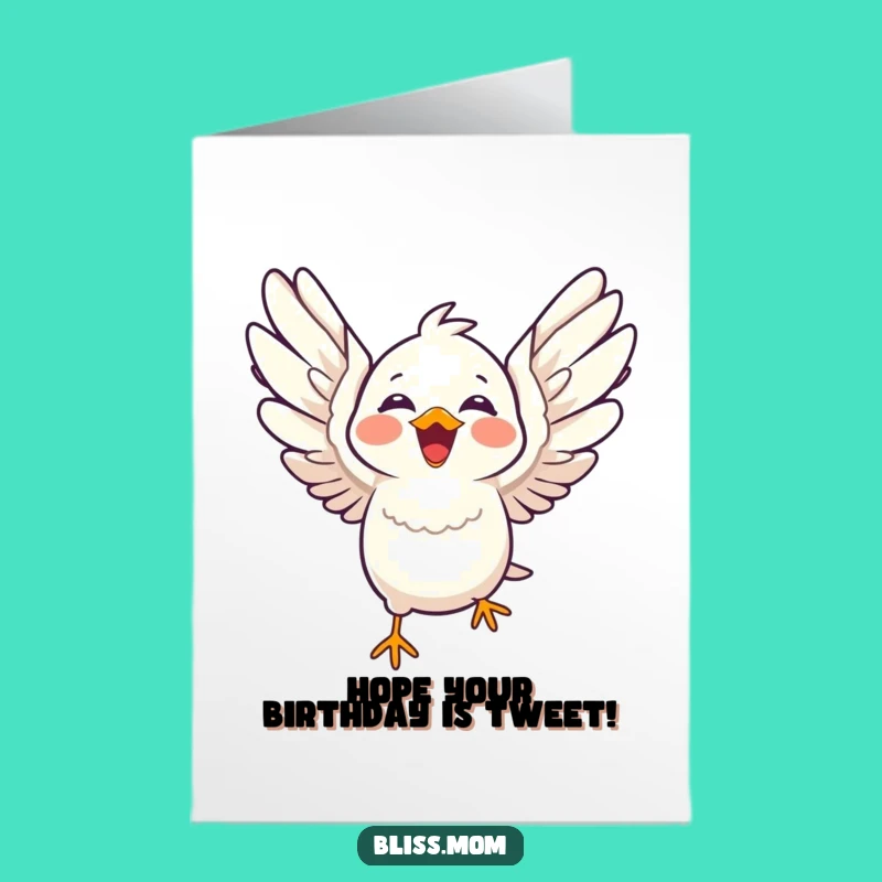Free Printable Bird Birthday Card: Funny Flying Bird downloadable gift!