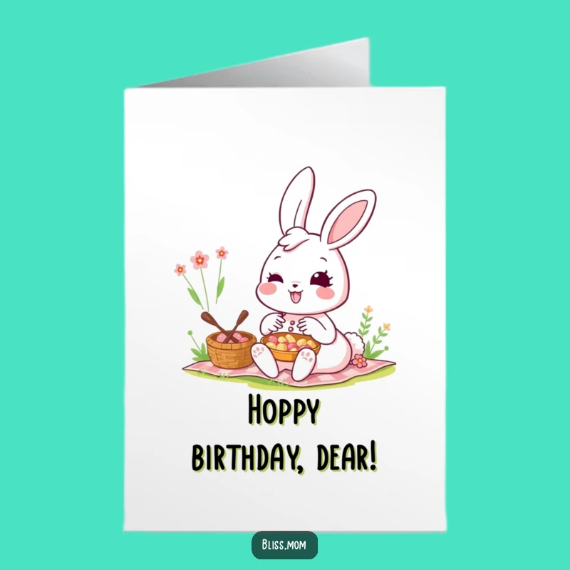 Free Printable Kawaii Bunny Mom Birthday Card - Funny Downloadable Gift
