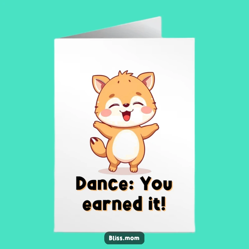 Free Printable Joyful Dance Congrats Card: Funny Downloadable Celebration Gift