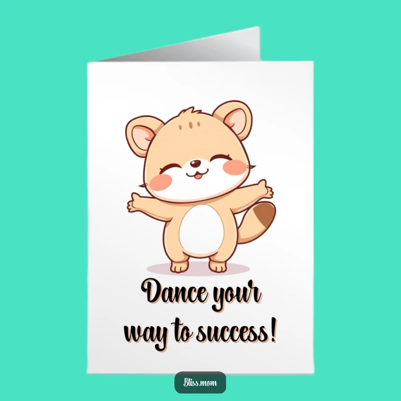 Free Printable Congrats Card: Happy Dance Animal, Celebration Downloadable
