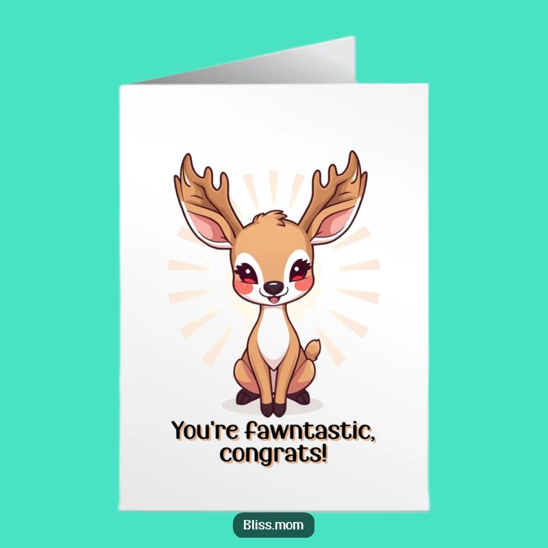 Free Printable Congrats Deer Mom Card - Humorous Downloadable Gift for New Beginnings