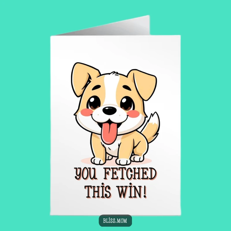 Free Printable Dog Card: Hilarious Wagging Tail Pup Congratulations Downloadable!