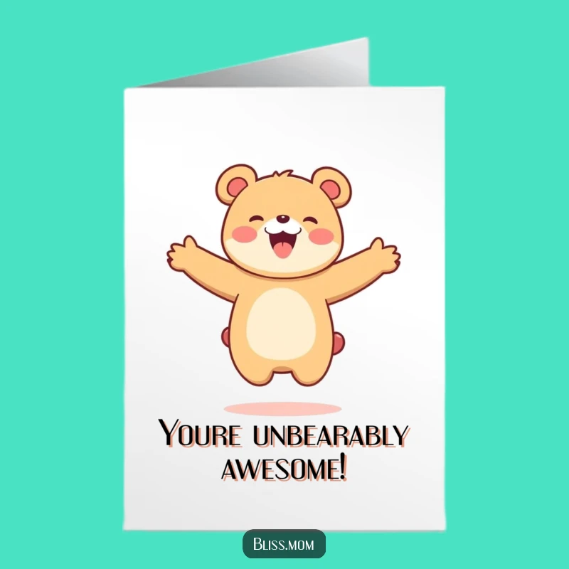 Free Printable Kawaii Bear Mom Congrats Card - Funny Downloadable Gift