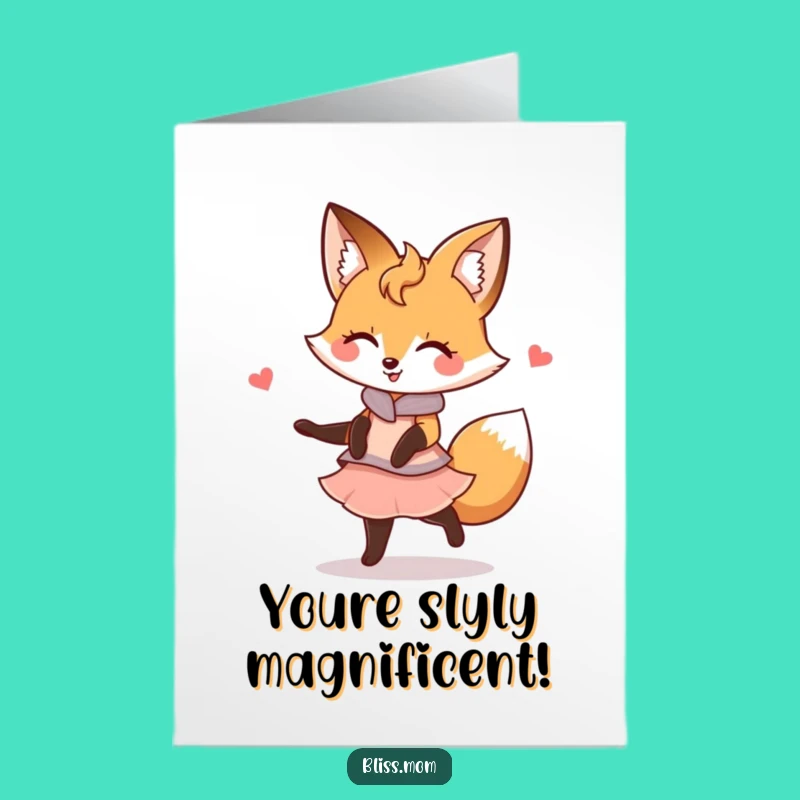 Free Printable Kawaii Fox Mom Congrats Card - Funny Downloadable Gift