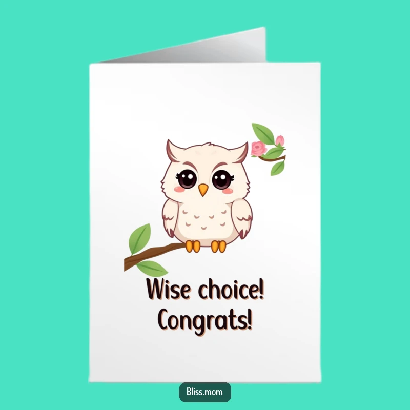 Free Printable Owl Mom Congrats Card - Twinkling Success Downloadable Joy