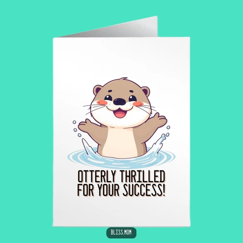 Free Printable Otter Card: Splashy Congratulations Downloadable!
