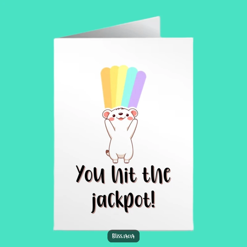 Free Printable Rainbow Hope Congrats Card: Funny Downloadable Celebration Gift