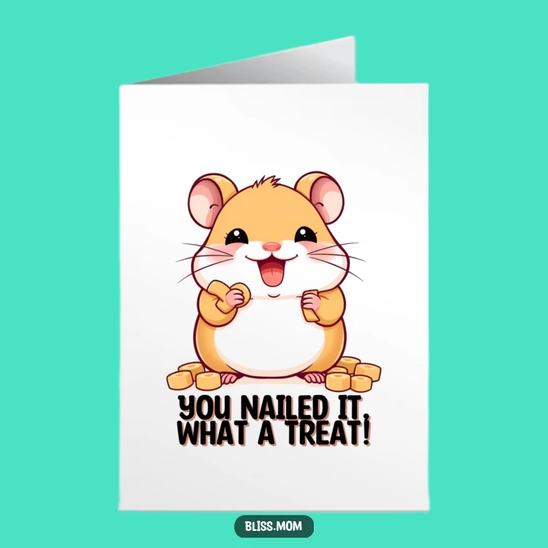Free Printable Hamster Congratulations Card: Funny Treat Hamster downloadable gift!