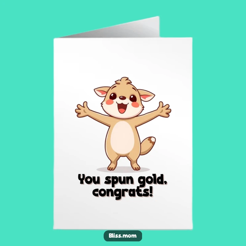 Free Printable Congrats Card: Twirling Animal Celebration, Awesome Downloadable Gift