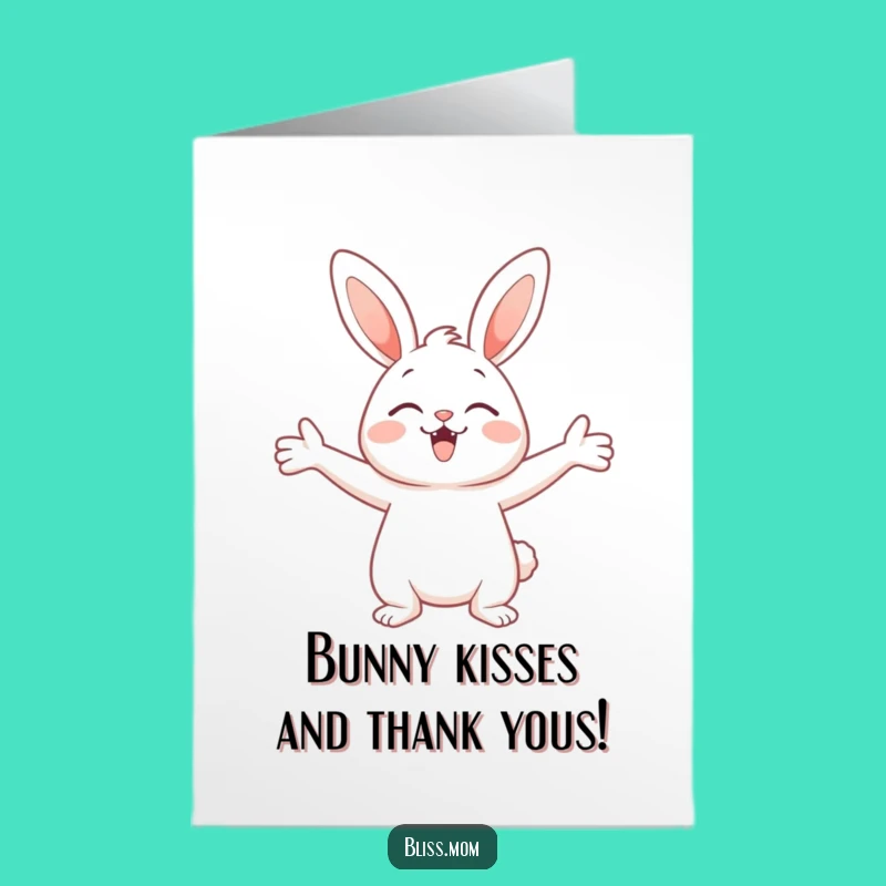 Free Printable Bunny Thank You Card: Hugs and Delight Downloadable!