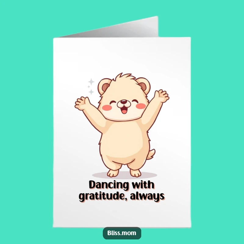 Free Printable Thank You Card: Jigging Fluffy Animal!