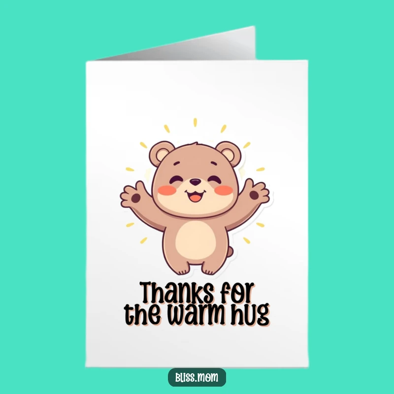 Free Printable Bear Aura Thank You Card: Heartfelt DIY Digital Gift for Expressing Gratitude