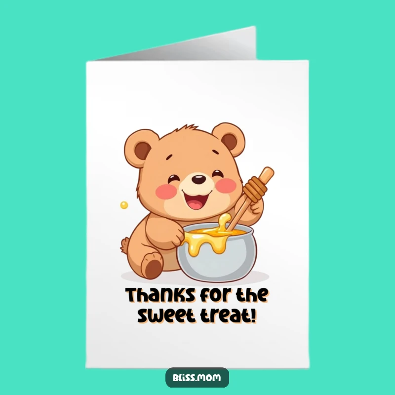 Free Printable Bear Thank You Card: Honey Cub Gratitude Downloadable Gift!