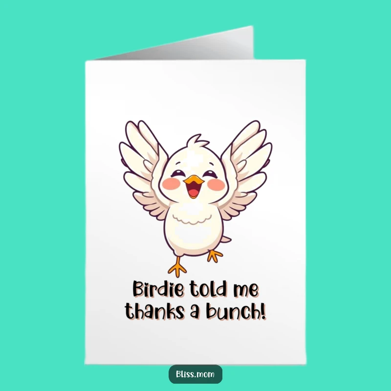 Free Printable Bird Thank You Card: Funny Flying Bird downloadable gift!