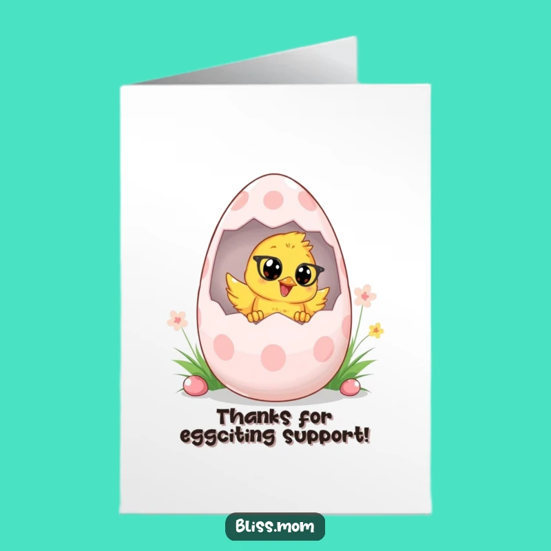 Free Printable Chick Mom Thank You Card - Easter Egg Gratitude Downloadable