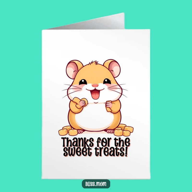 Free Printable Hamster Thank You Card: Funny Treat Hamster downloadable gift!