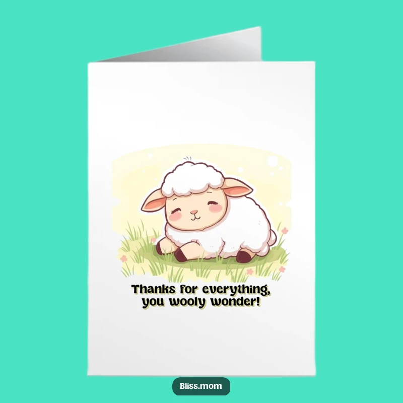 Free Printable Sheep Thank You Card: Funny Dozing Sheep Downloadable Gift for Peaceful Thanks