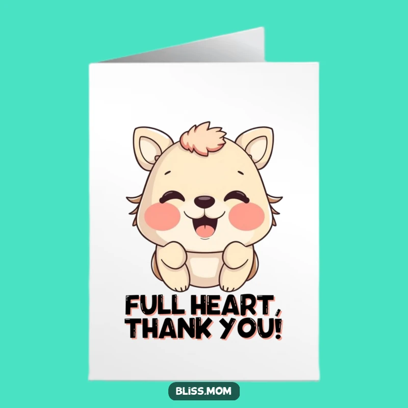 Free Printable Happy Cheeks Thank You Card: Funny Downloadable Gift for Thanks