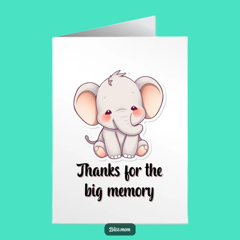 Free Printable Elephant Peace Thank You Card: Calm DIY Digital Gift for Gratitude