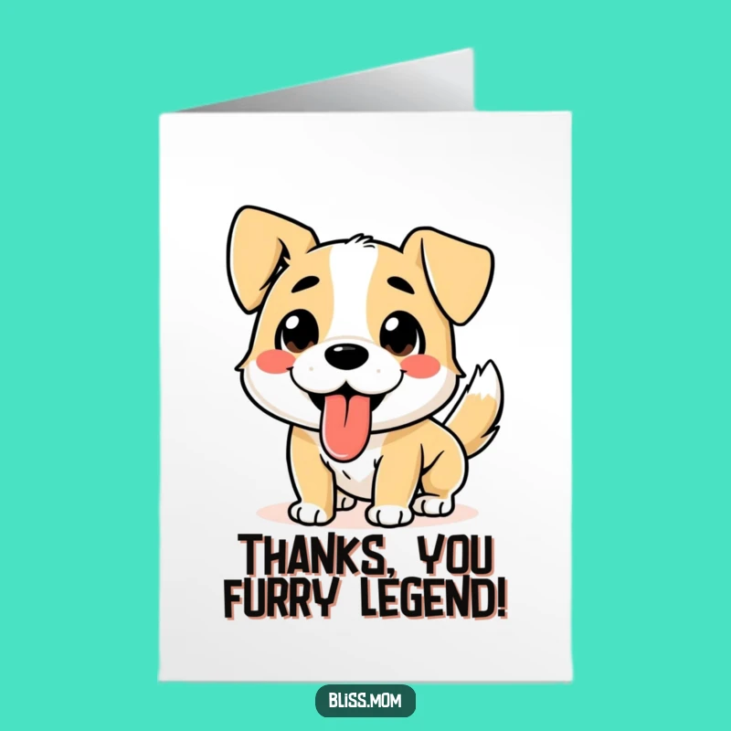 Free Printable Dog Thank You Card: Adorable Wagging Pup Thank You Downloadable!
